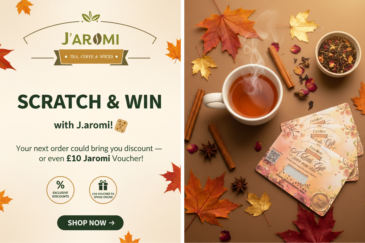 J'AROMI Premium Scratch & Win Banner