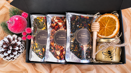 J.aromi Mini Christmas Tea & Honey Gift Set