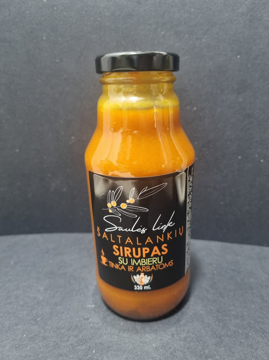 Šaltalankių sirupas su imbieru 330ml