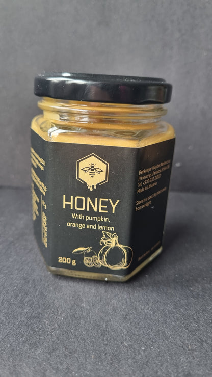 Honey with Pumpkin, Orange and Lemon