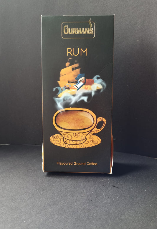 GURMAN'S RUM flavoured ground coffee  125g.