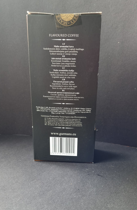 GURMAN'S RUM flavoured ground coffee  125g.