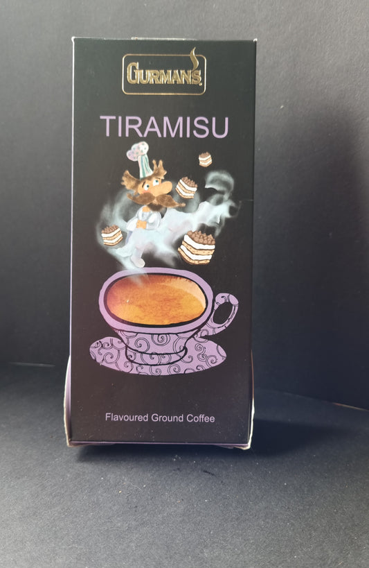 GURMAN'S TIRAMISU flavored ground coffee