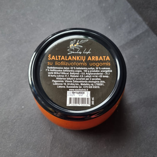 Šaltalankių arbata su liofilizuotomis uogomis