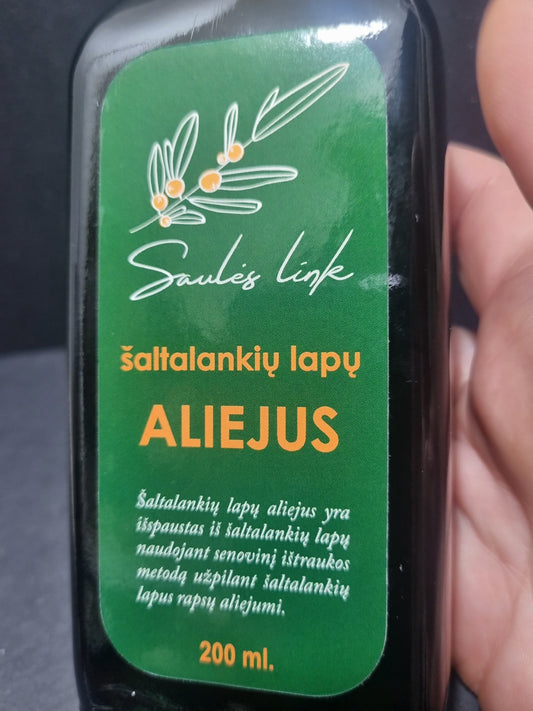 Šaltalankių lapų aliejus 200ml