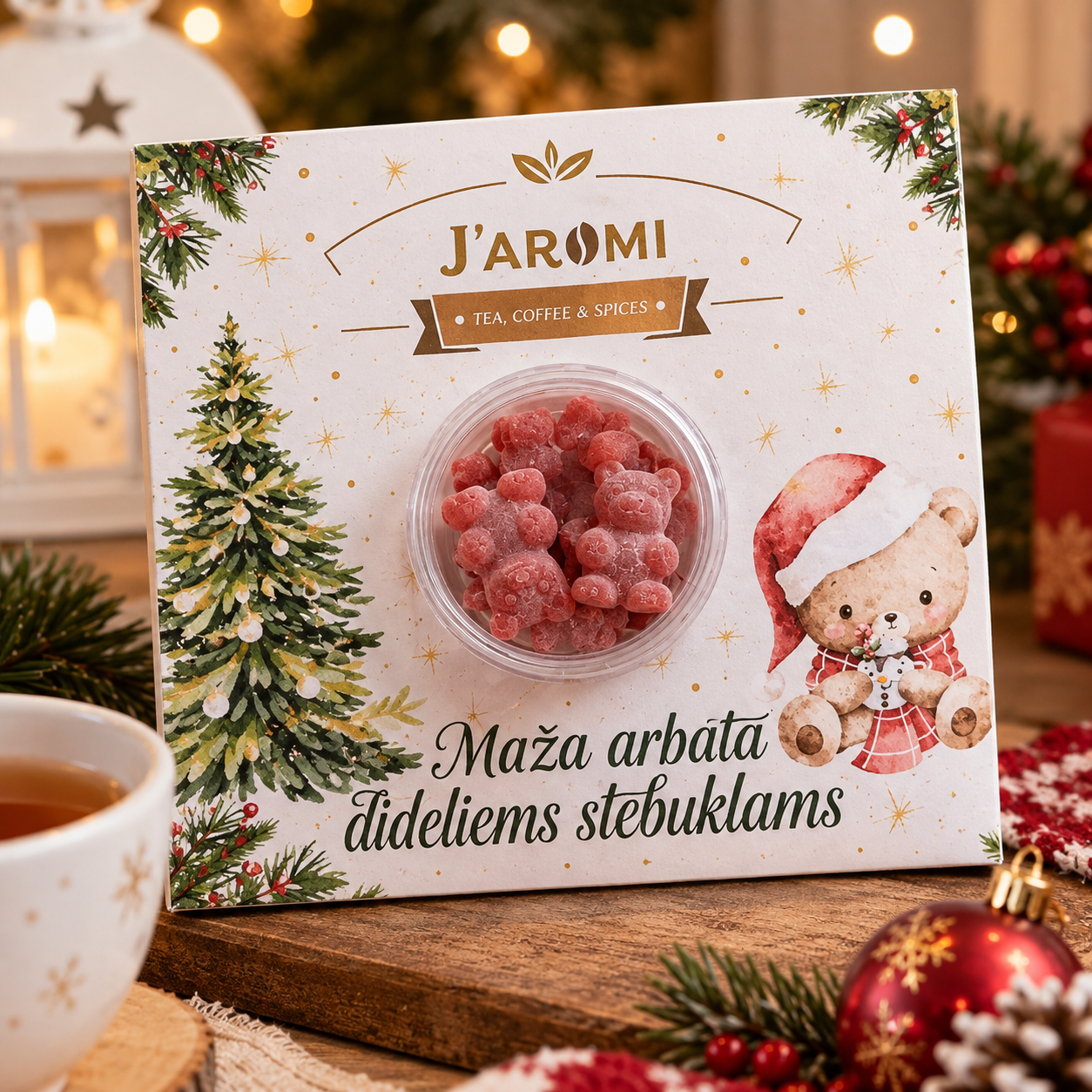 J.aromi Christmas Tea Bear Gift