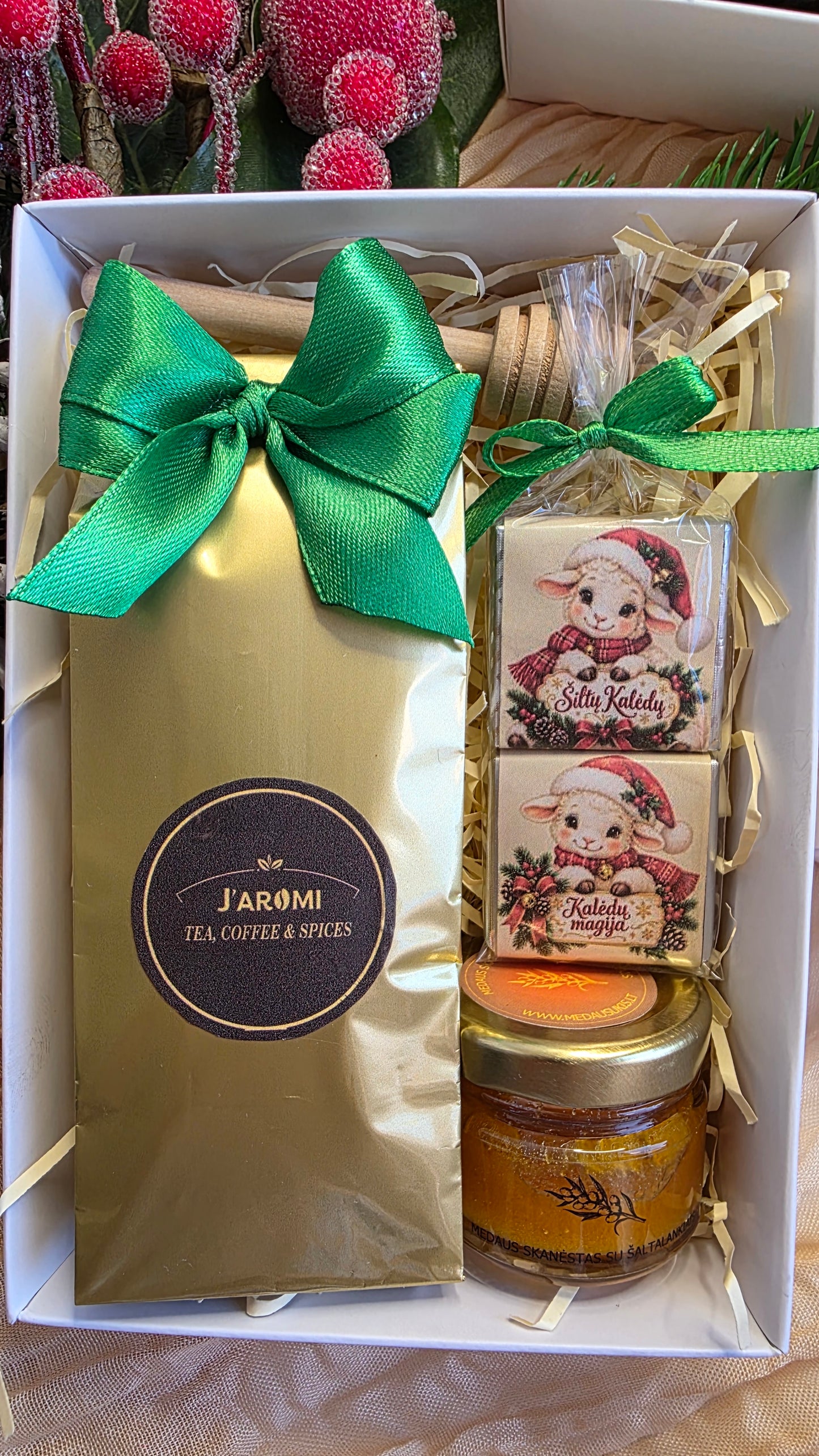 J.aromi Christmas Tea & Honey Gift Set
