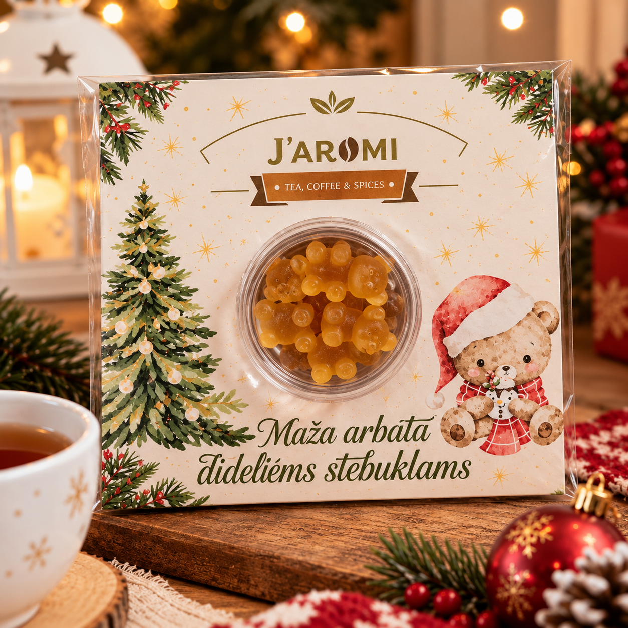 J.aromi Christmas Tea Bear Gift