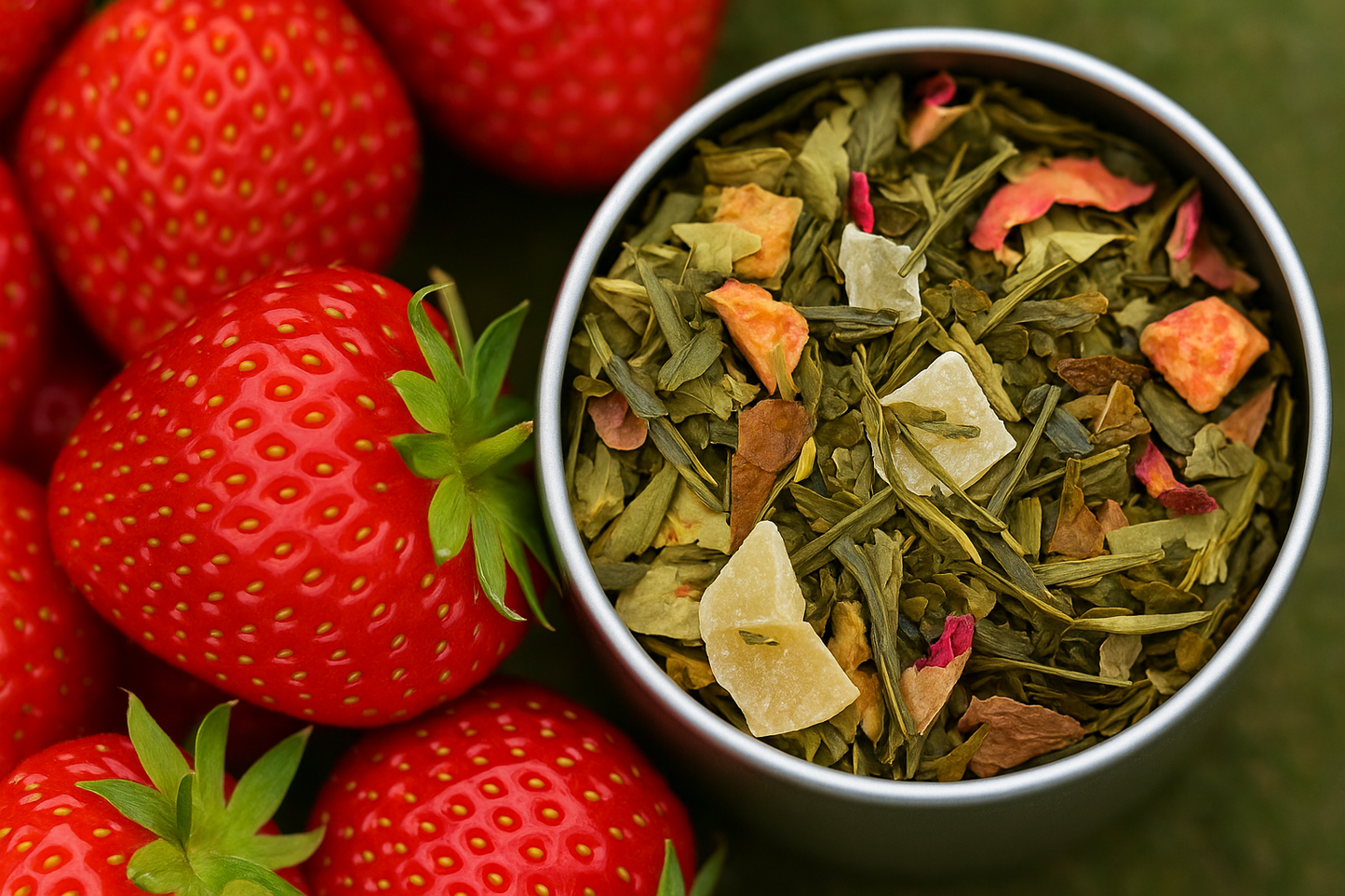 Green and white tea "RIPE STRAWBERRIES"