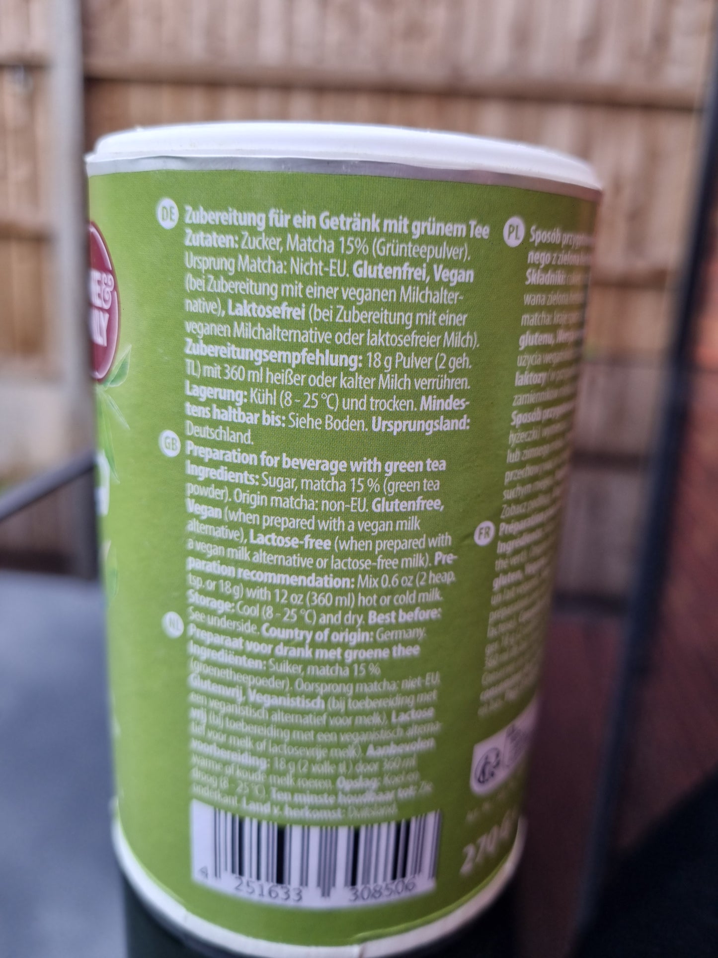 Powder "MATCHA LATTE", 270g